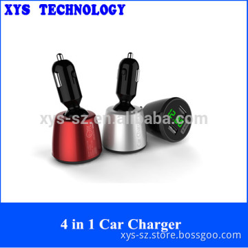 2015 hot 4 in 1 car charger With Voltage DC 5V 3.1A